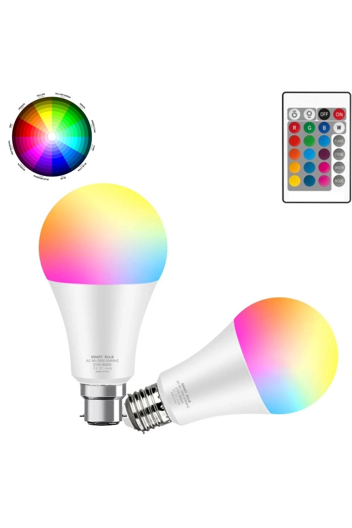 10w Led Ampul Çok Renkli ÇOK RENKLİ - Tek Ebat