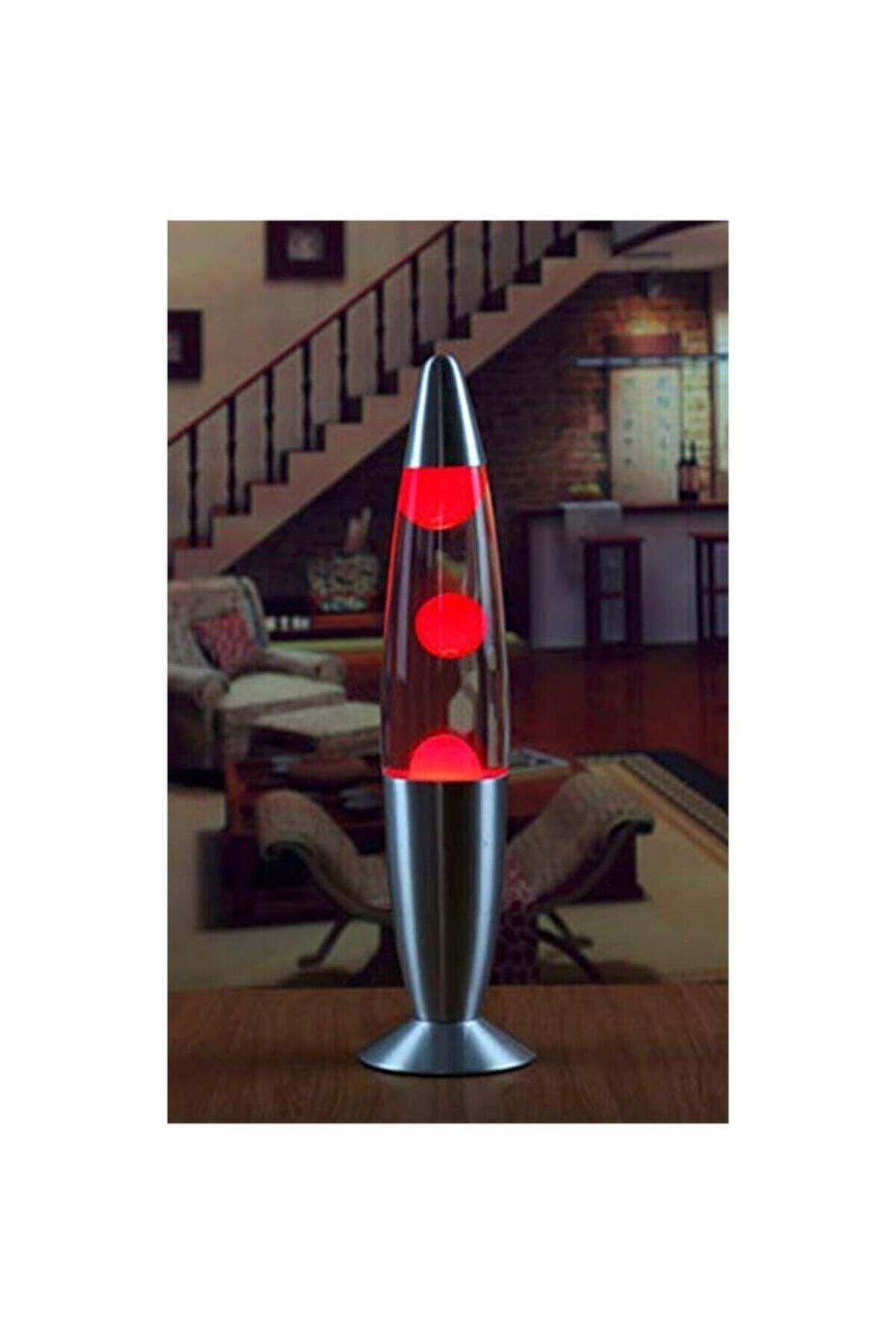 Büyük Boy Lav Lambası Lava Lamp Konsept 41 Cm Kırmızı
