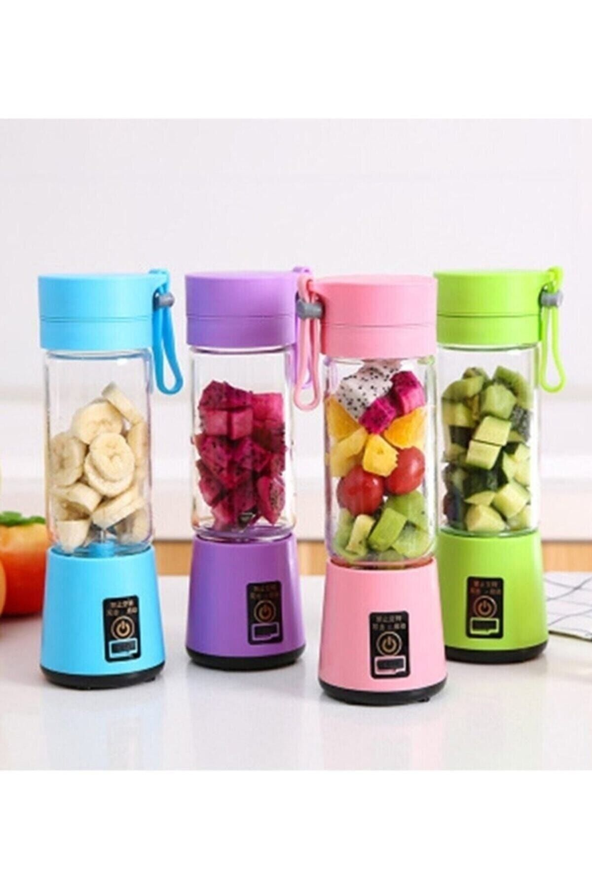 Mini Portatif Taşınabilir Mobil Kişisel Şarjlı Blender 380 ml C / F teknoşık Yeşil - Tek Ebat