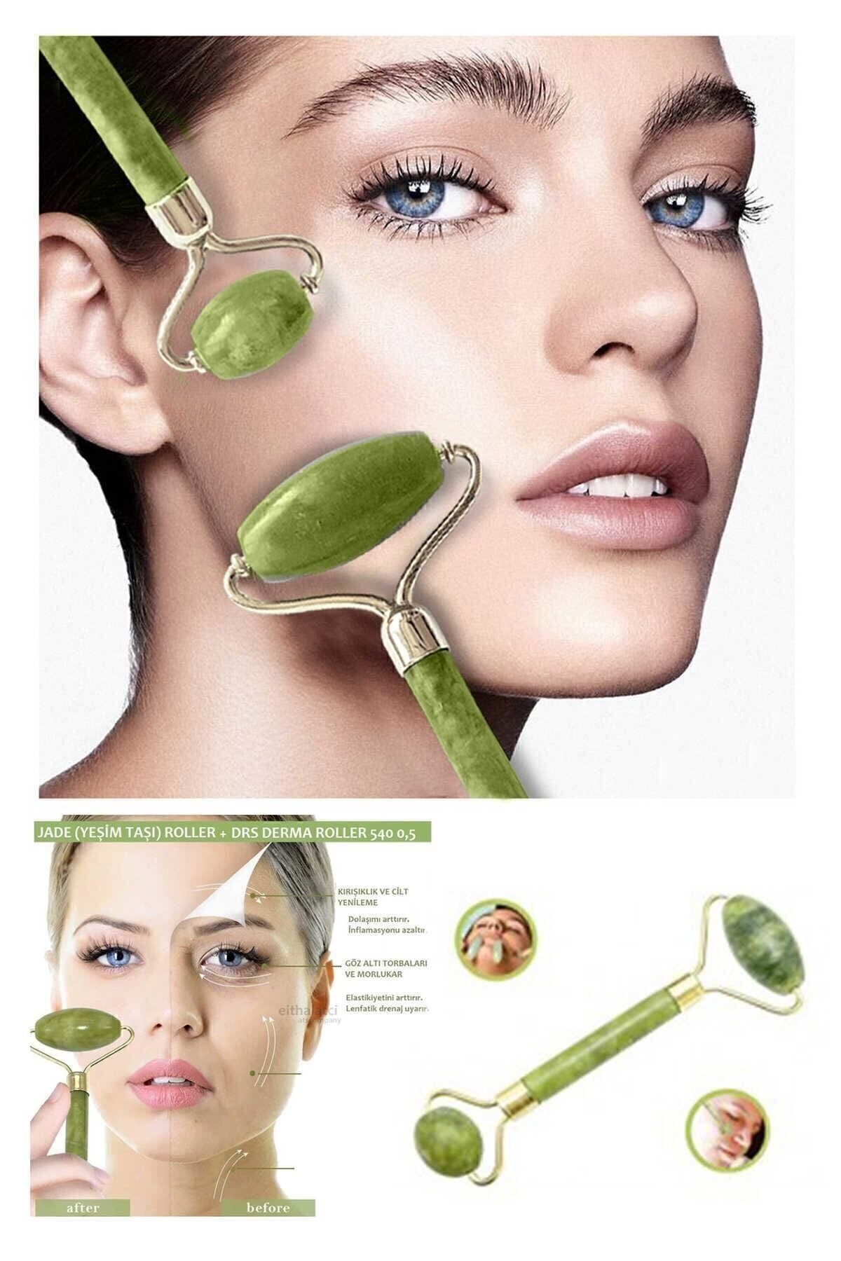 2'li Yeşim Taşı Yüz Masaj Aleti
