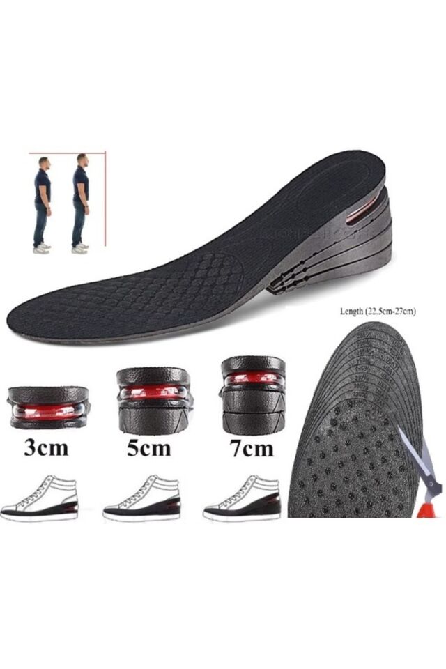 Gizli Topuk Boy Uzatan Tabanlık – 3cm, 5cm, Ayarlanabilir Yükseklik Tek Ebat