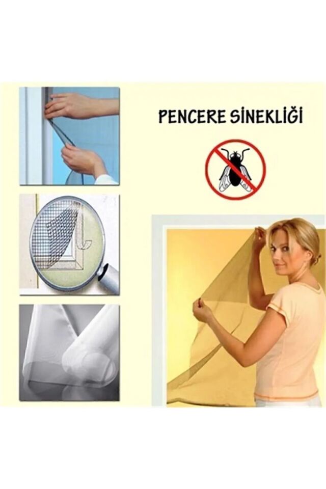 100x150 Cm 5 Metre Cırt Bantlı Pencere Sinek Önleyici Kovucu Sineklik Perdesi