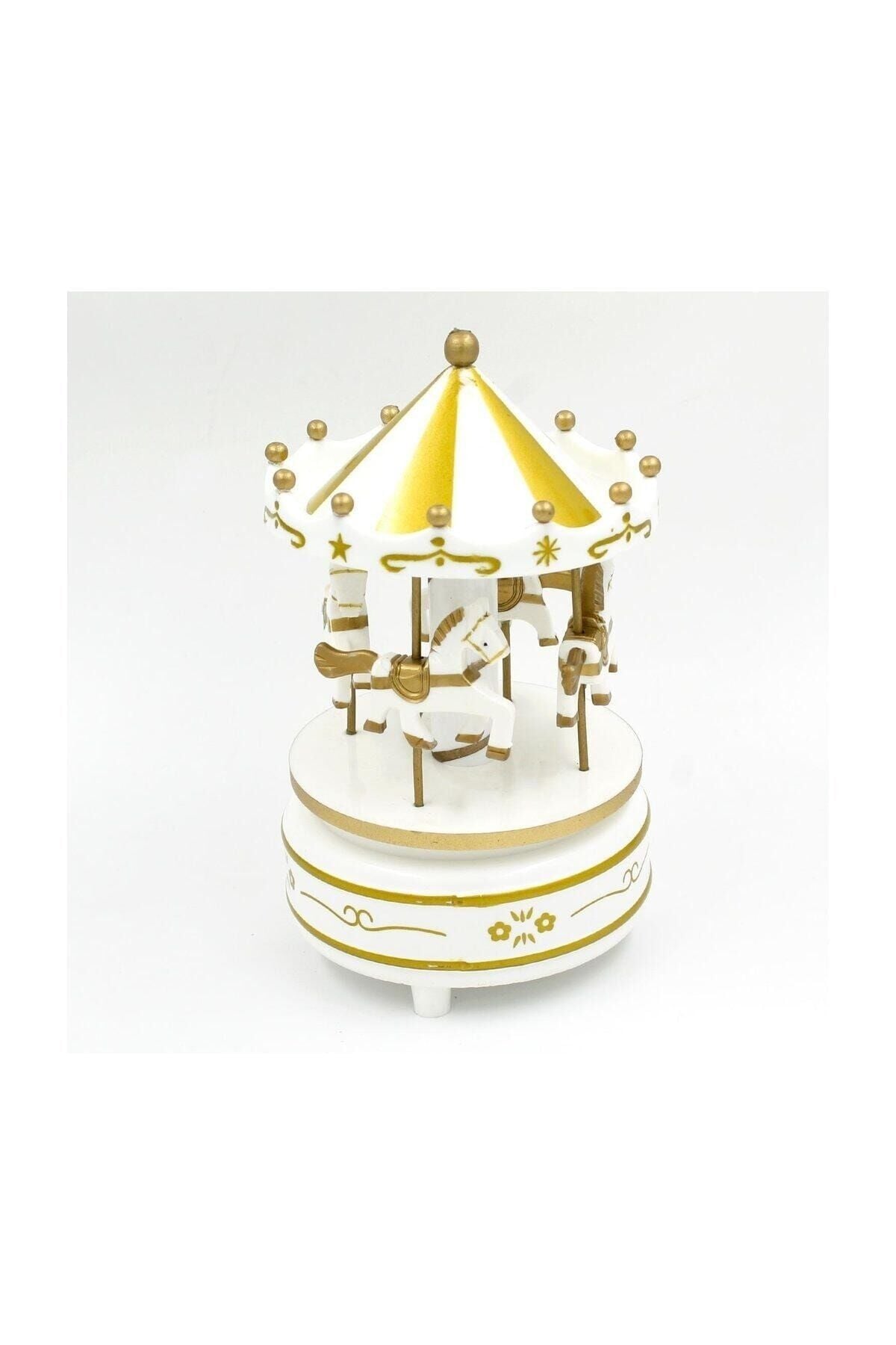 Nostaljik Atlı Karınca Gold Müzik Kutusu Hediyelik Eşya