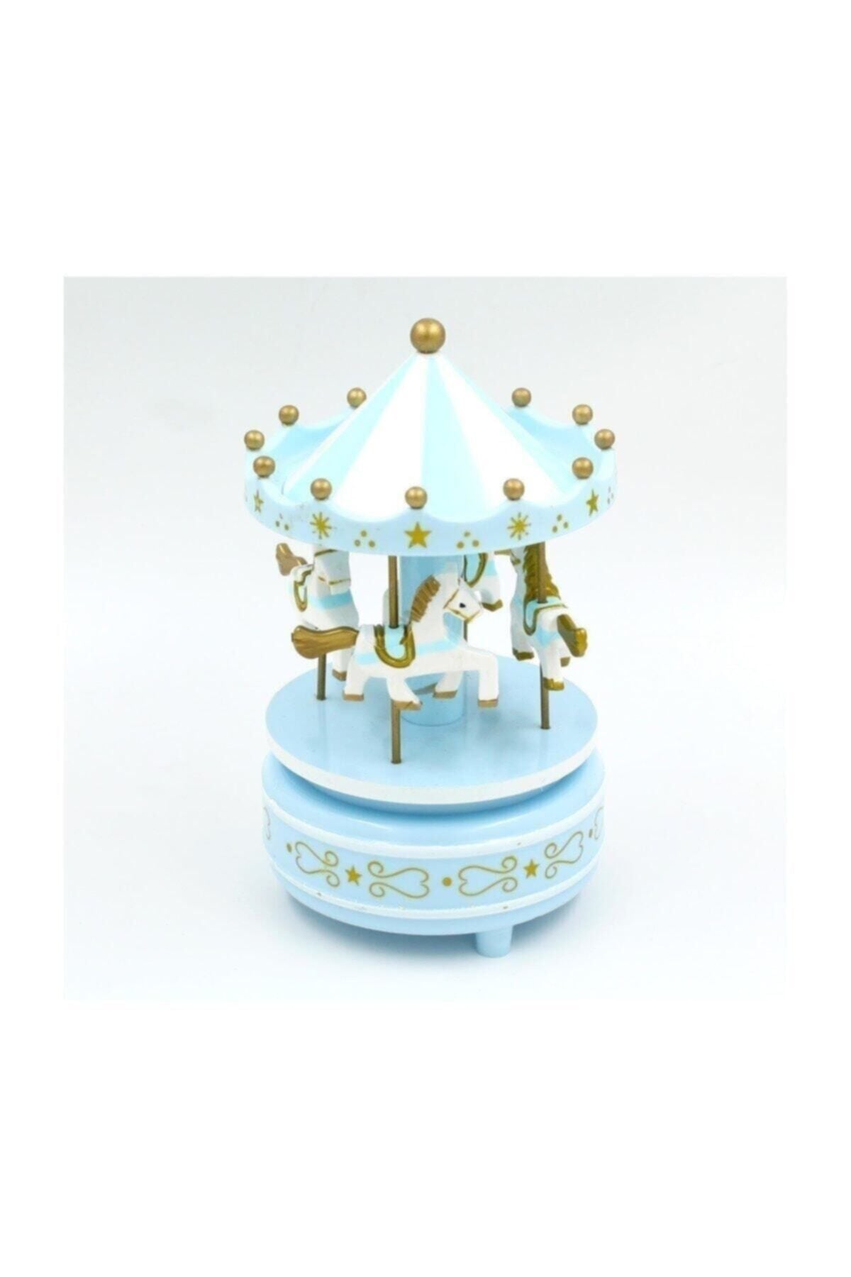 Nostaljik Atlı Karınca Mavi Müzik Kutusu Hediyelik Eşya