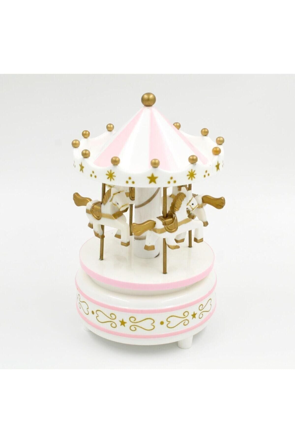 Nostaljik Atlı Karınca Açık Pembe Müzik Kutusu Hediyelik Eşya