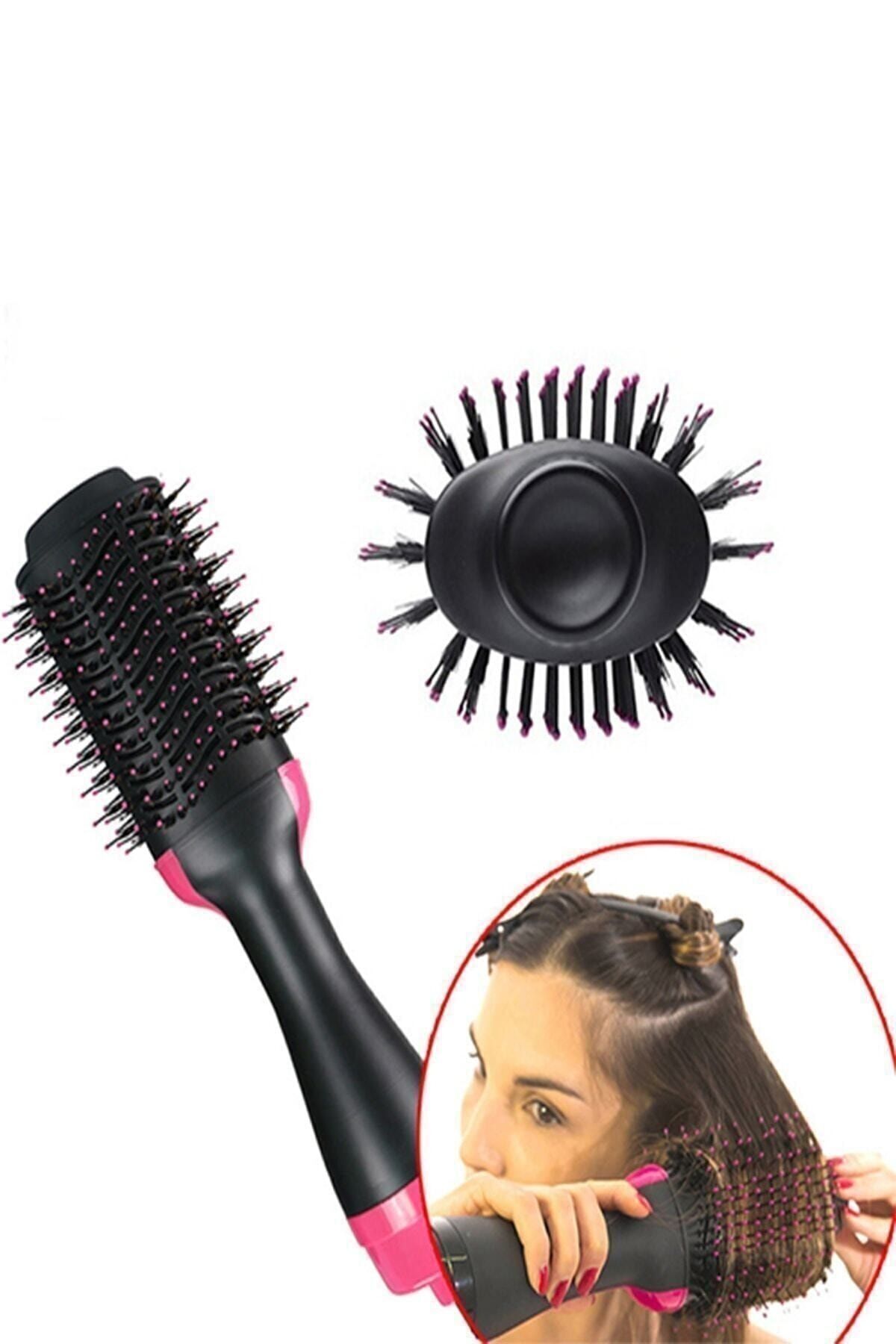 Saç Kurutma Makinesi Ve Saç Düzleştirici siyah ve pembe - Tek Ebat
