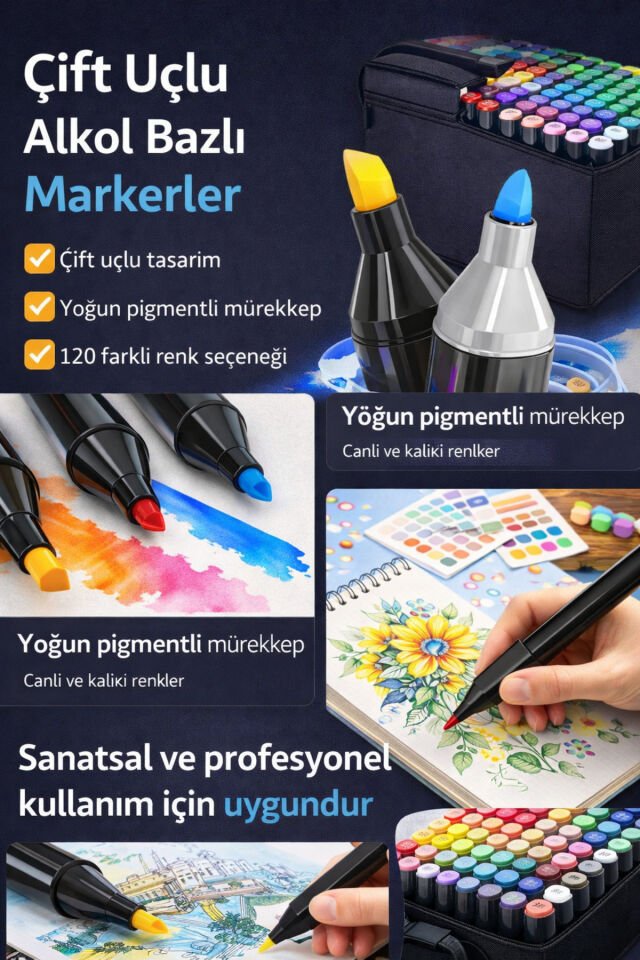 Pencraft 36’lı Profesyonel Marker Boya Kalem Seti Çantalı