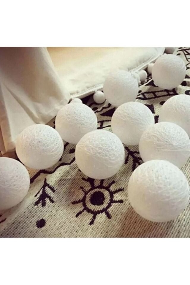 10 Lu Küçük Gün Işığı (sarı) Renk Top Şeklinde Dolama Led 2 Metre