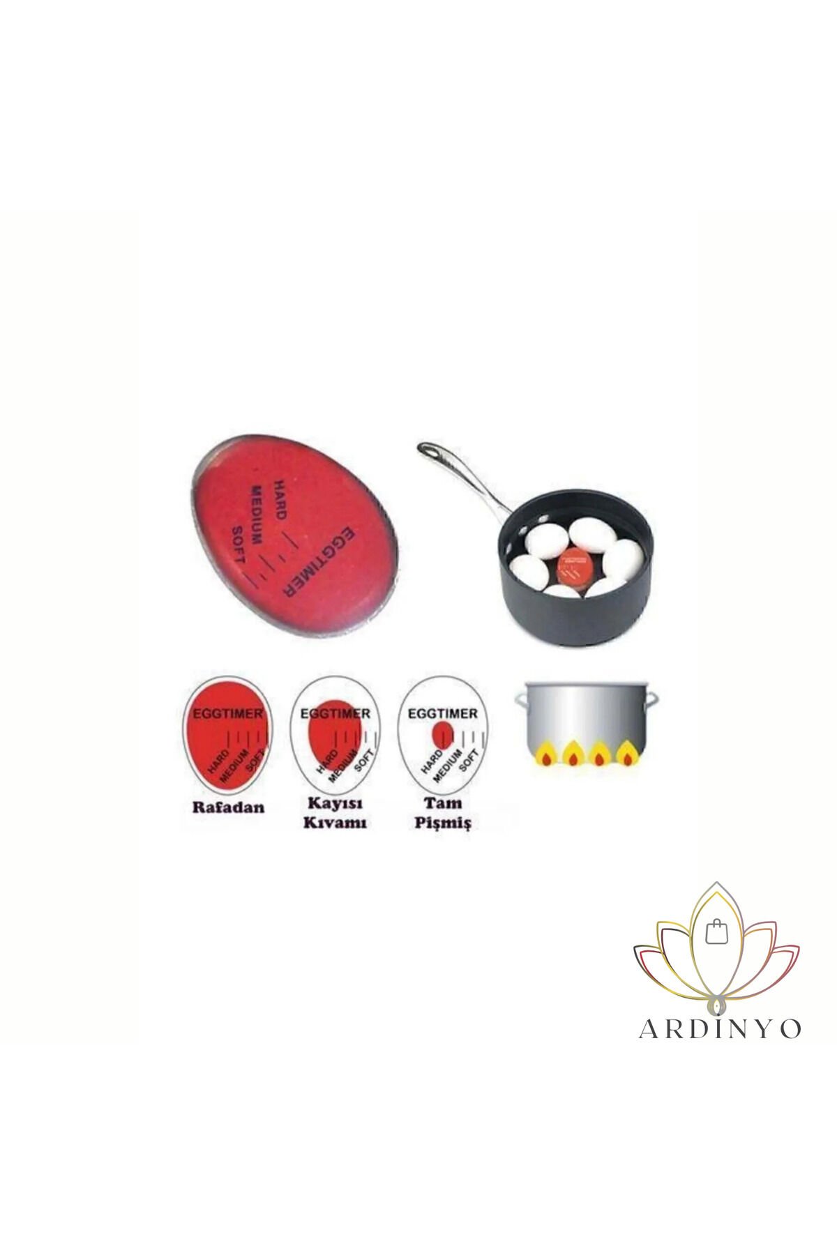 Yumurta Zamanlayıcı Egg Timer Pişirme Haşlama Süresi Aparatı Zaman Ayarlama Göstergesi Tek Ebat