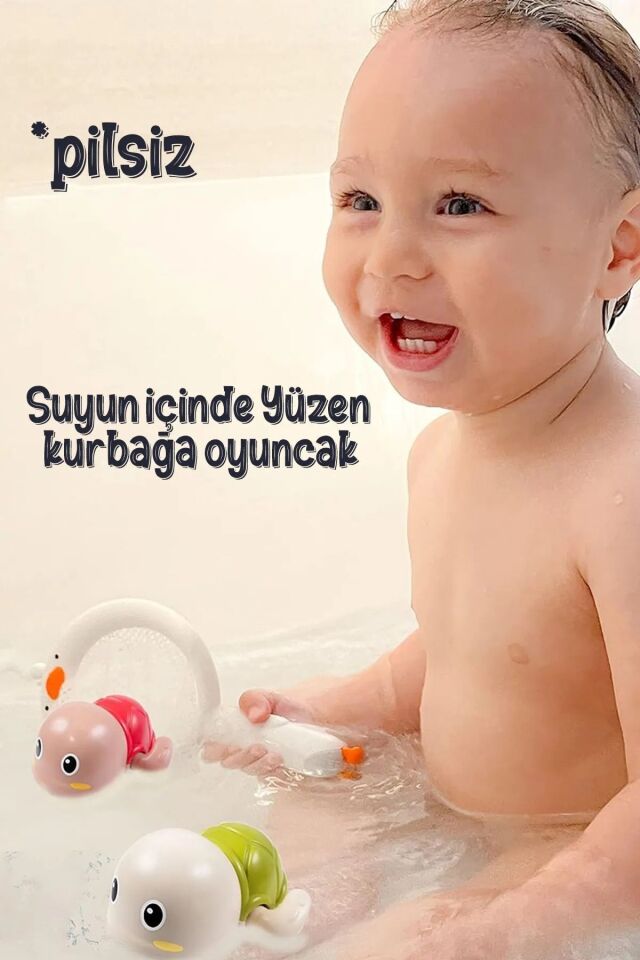 Kurmalı Bebek Banyo Oyuncağı Banyo Küvet Havuz Deniz de Yengeç Kamplumbağ Yüzen Oyuncak