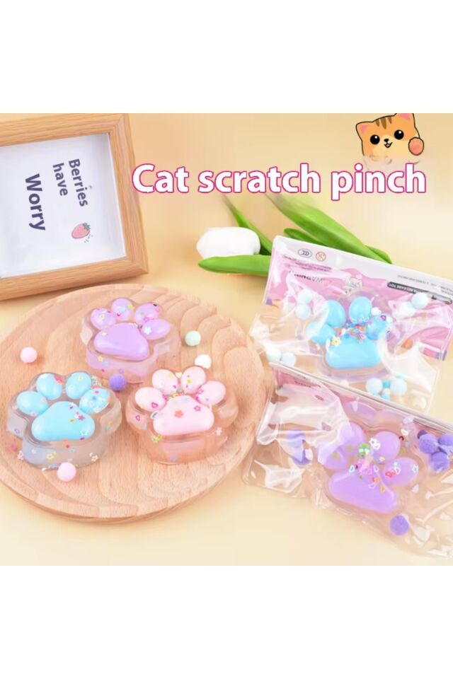Kedi Patisi Squishy - Sukuşi 6cm Tek Ebat