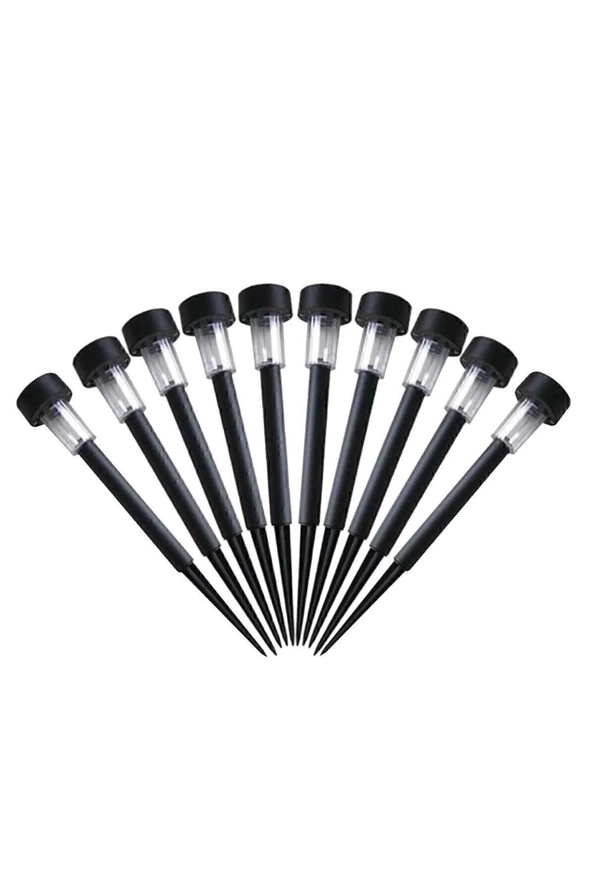 Güneş Enerjili Bahçe Lambası Plastik Saplama 5 lu Set Siyah - Tek Ebat