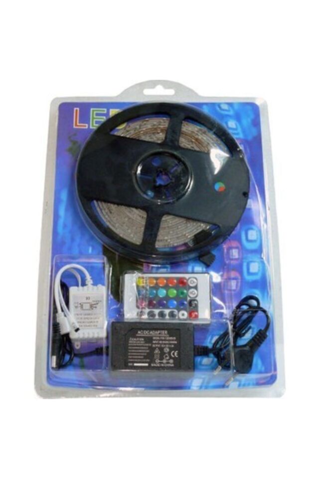 Şerit Rgb 5 Metre Kumanda 20 Renk Iç Mekan Beyaz - Tek Ebat