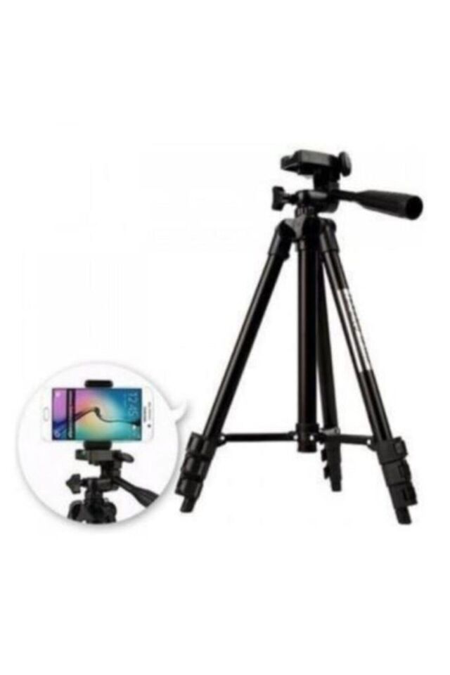 Profesyonel Kamera Telefon Tripod Tf-3120 102 Cm siyah - Tek Ebat