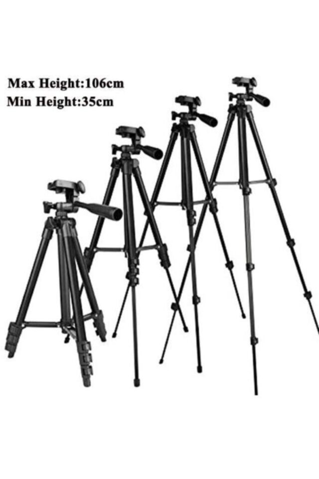 Profesyonel Kamera Telefon Tripod Tf-3120 102 Cm siyah - Tek Ebat
