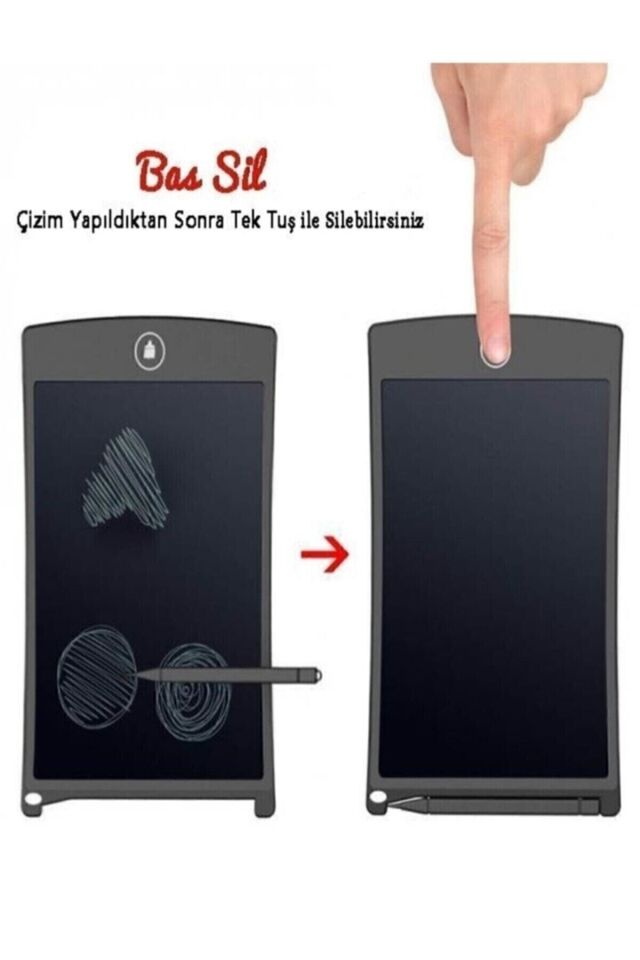 Tablet Lcd 8.5inç Dijital Kalemli Çizim Yazı Tahtası Grafik Not Yazma Eğitim Tableti