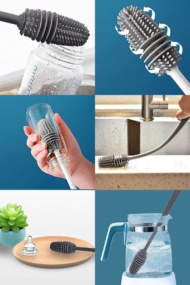 Silikon Şişe Biberon Temizleme Fırçası