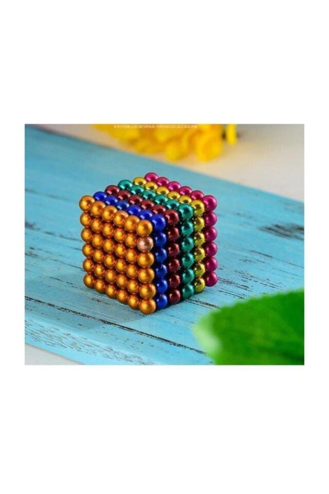 6 Renkli 5mm 216 Adet Neocube Neodyum Mıknatıs Küp Sihirli Manyetik Toplar Mıknatıslı Misket
