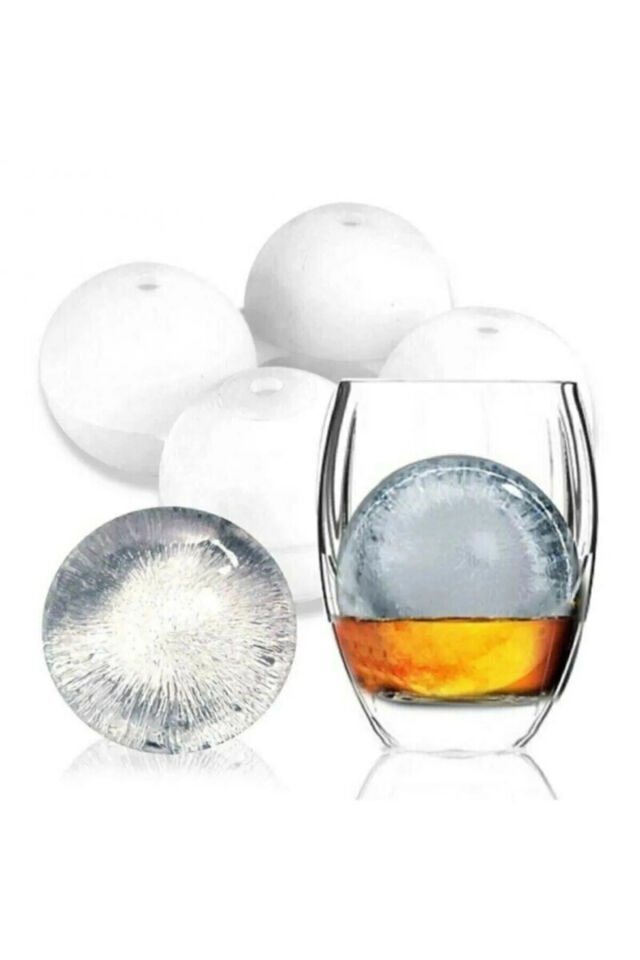 1 Adet Pratik 4'lü Top Buz Kalıbı Sihirli 4'lü Küre Buz Kalıbı Sihirli Buz Kalıbı Tek Ebat - 20 x 10