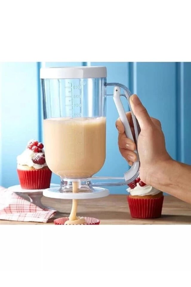 Pankek Dağıtıcı Hamur Porsiyonlayıcı Şekillendirici 900 Ml Dökme Aparatı Tek Ebat