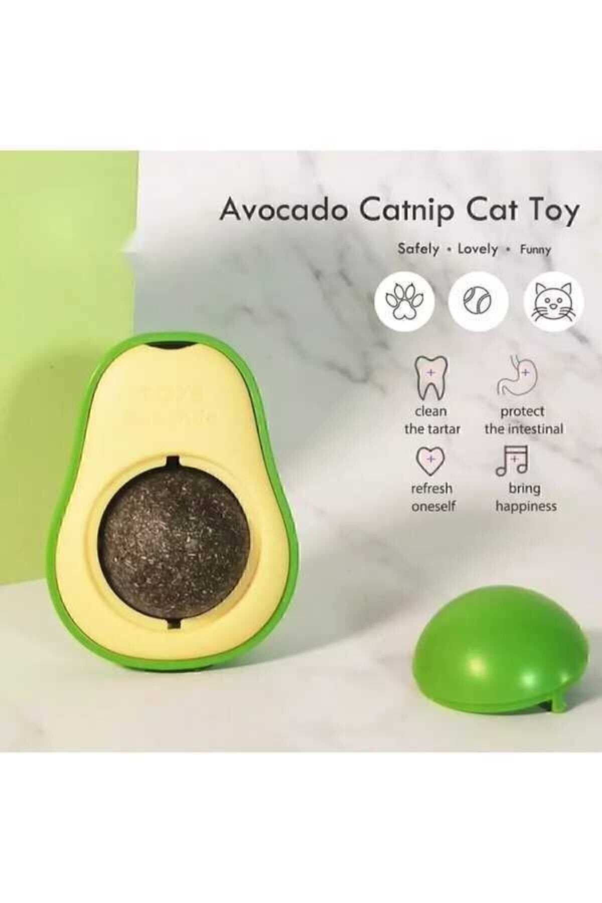 Avakado Kedi Naneli Catnip Yalama Oyun Topu Tek Ebat