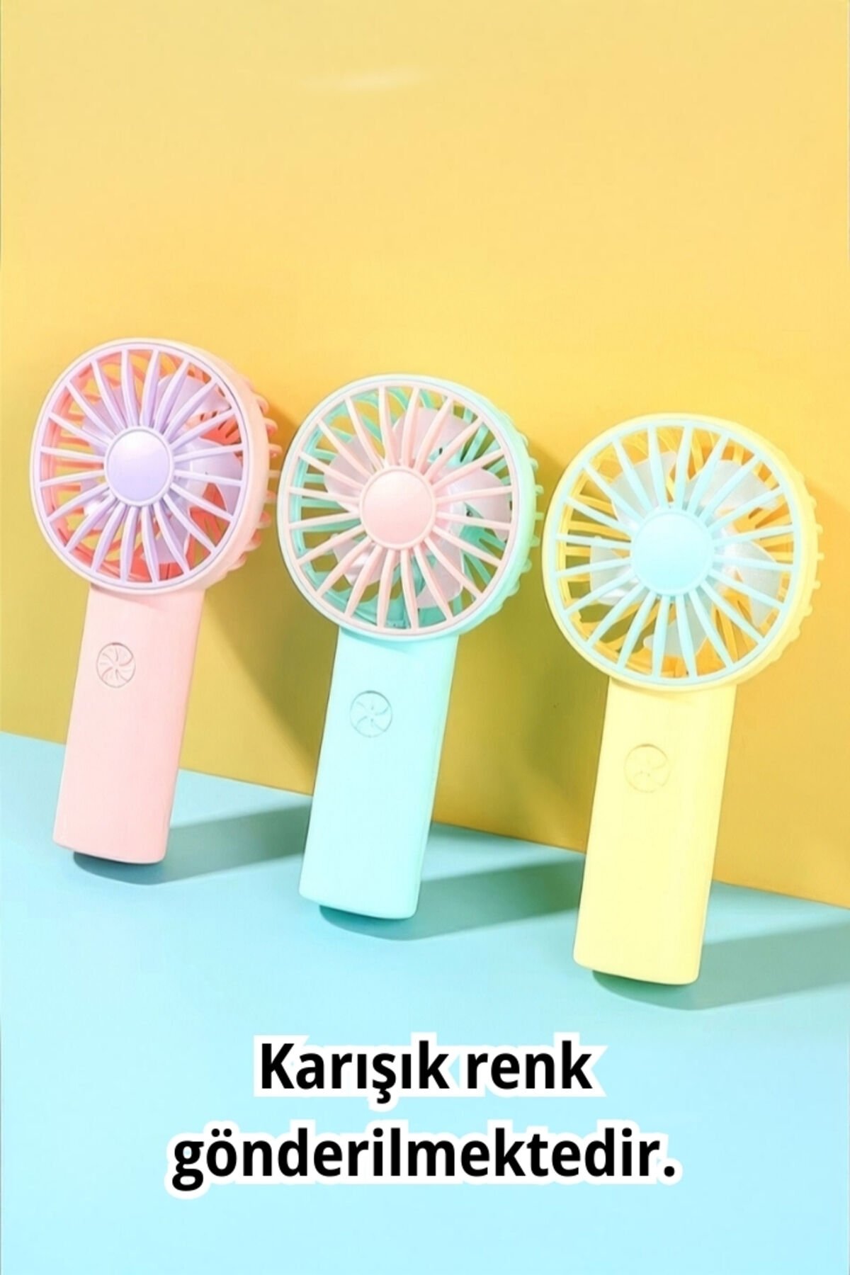 Mini Fan Usb Vantilatör El Fanı Taşınabilir Vantilatör Şarjlı beyaz - Tek Ebat
