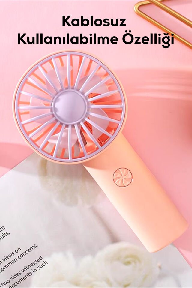 Mini Fan Usb Vantilatör El Fanı Taşınabilir Vantilatör Şarjlı beyaz - Tek Ebat