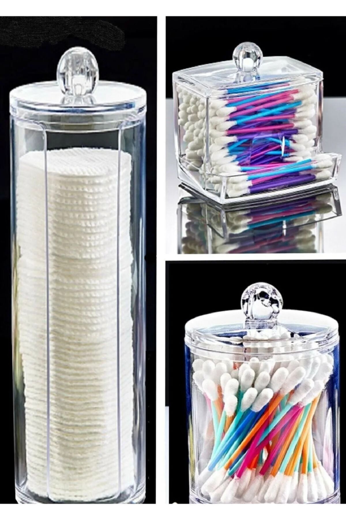 Akrilik 3'lü Lüx Makyaj Organizer Set