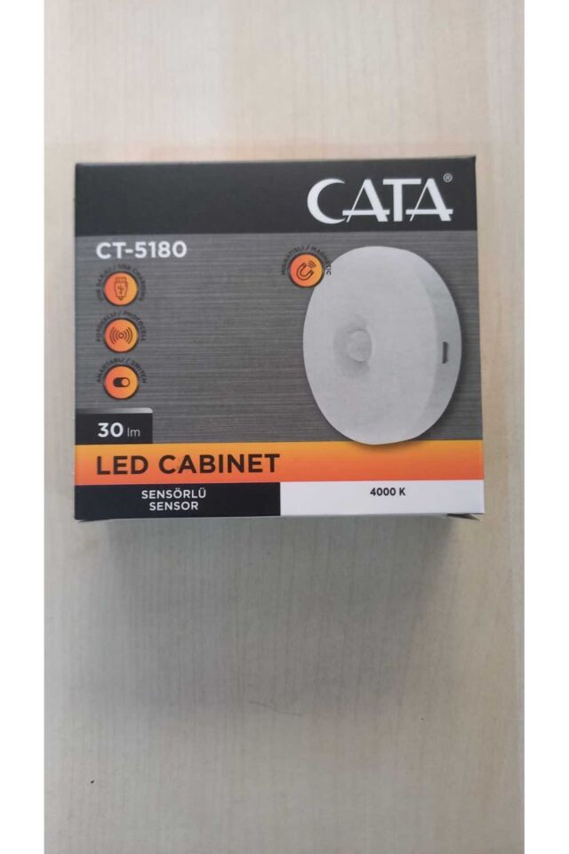 Ct-5180 Şarjlı Sensörlü Mıknatıslı Kabin Led Aydınlatma Tek Ebat