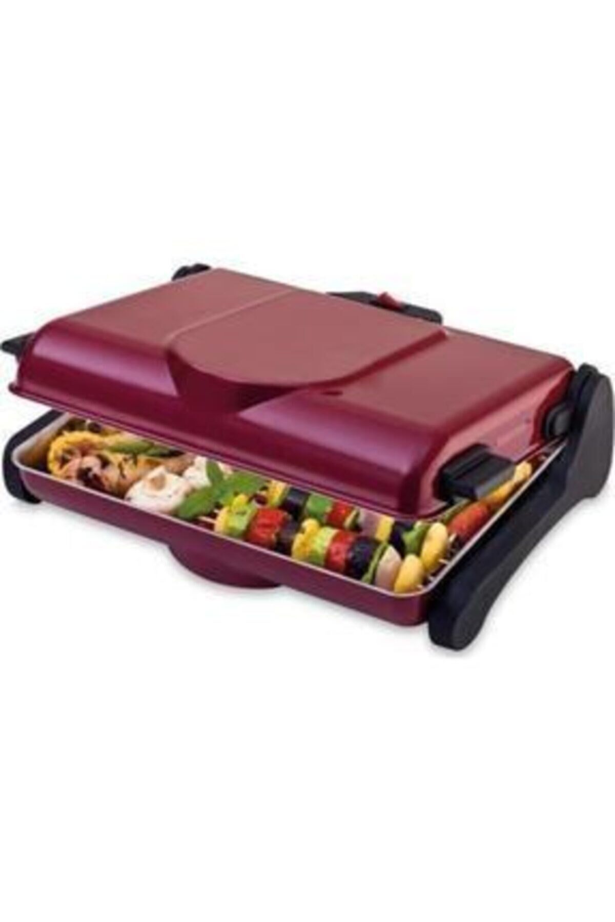 Marka DN 2104 Kebabçı Model MOR Renk Elektrikli Izgara WRHDR2104 Bordo - Tek Ebat