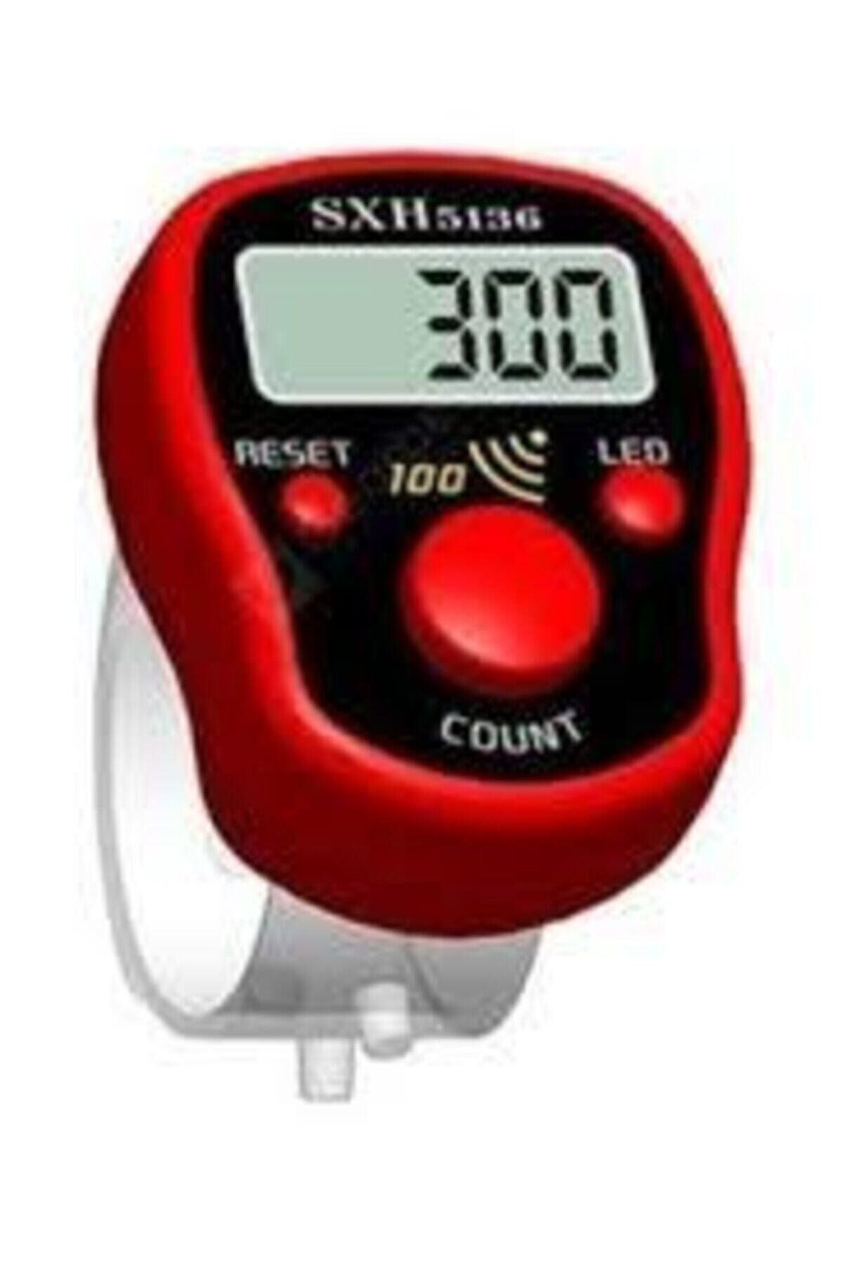 Sesli Işıklı Zikirmatik Dijital Yüzük Tesbih Her 100 De Alarm Veriyor KIRMIZI - Tek Ebat