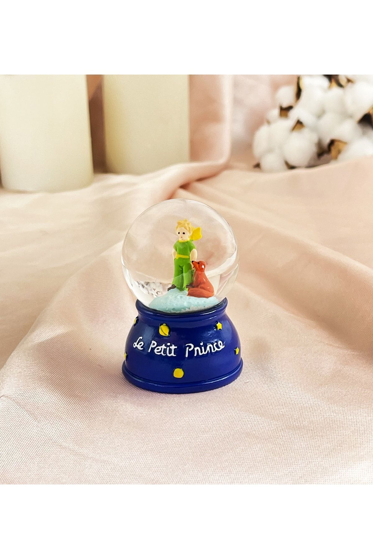 Küçük Prens Mini Işıklı Boy Kar Küresi Mavi - Tek Ebat