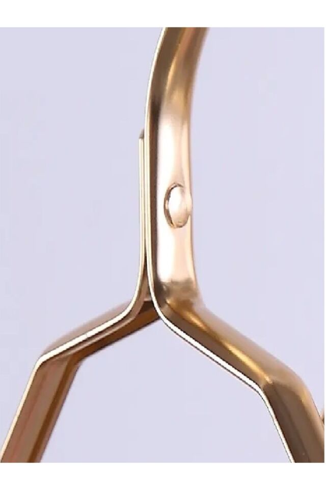 Metal Elbise Askısı - Giysi Pantalon Eşarp Fular Kıyafet Gardrop Düzenleyici Organizer 1 Adet gold - Tek Ebat
