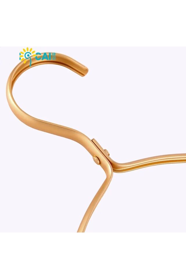 Metal Elbise Askısı - Giysi Pantalon Eşarp Fular Kıyafet Gardrop Düzenleyici Organizer 1 Adet gold - Tek Ebat