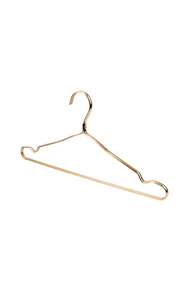 Metal Elbise Askısı - Giysi Pantalon Eşarp Fular Kıyafet Gardrop Düzenleyici Organizer 1 Adet gold - Tek Ebat
