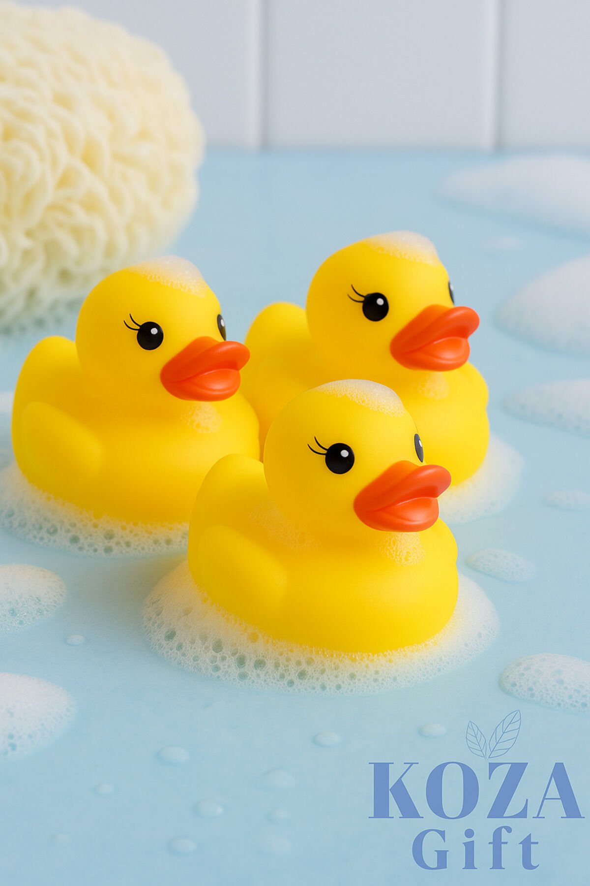 3 Adet Mini Ördek Vinil Set Sesli Bebek Çocuk Banyo Ve Havuz Oyuncak Sarı - Tek Ebat