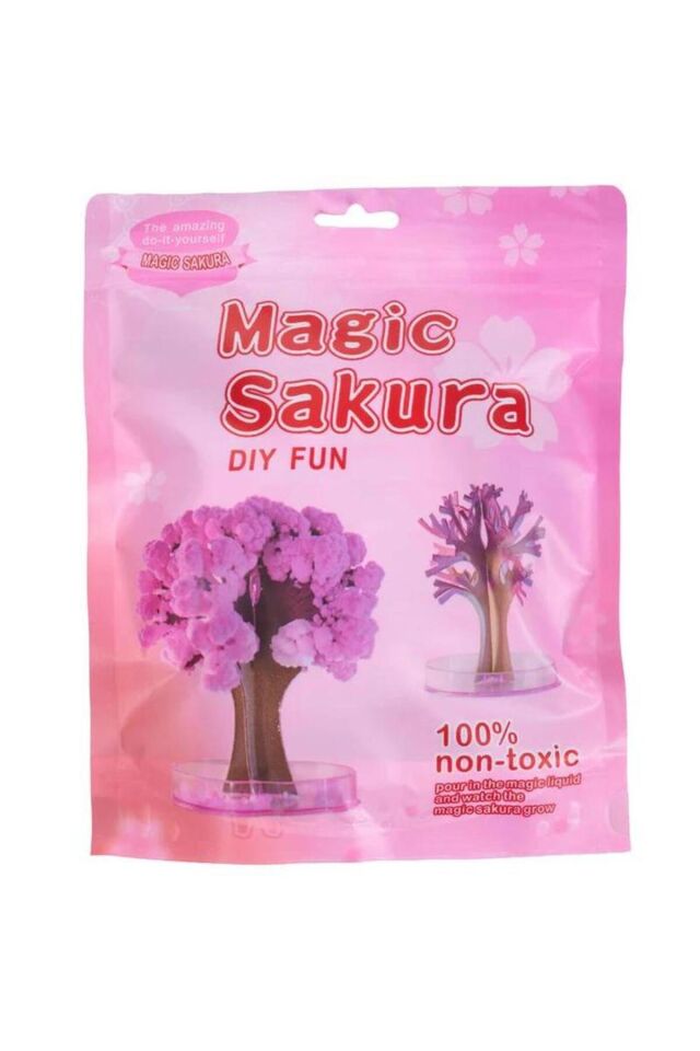 Magic Sakura - Eğitici ve Eğlenceli Kristal Ağaç Büyütme Seti, Çocuklar ve Yetişkinler İçin Tek Ebat