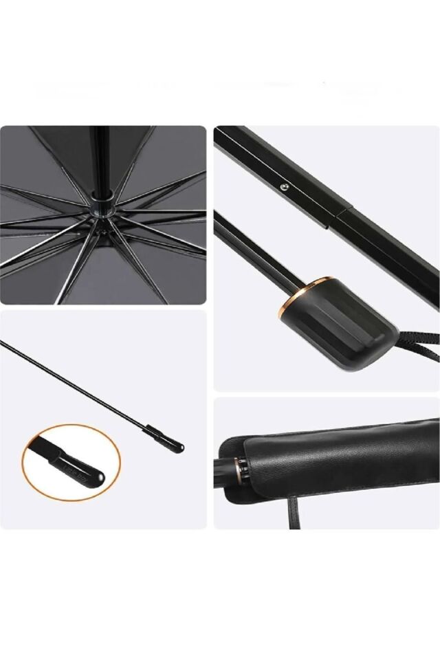 Oto Araba Güneşlik Şemsiye Tip Ön Cam Güneş Önleyici Katlanabilir 140cm X 75cm Tek Ebat