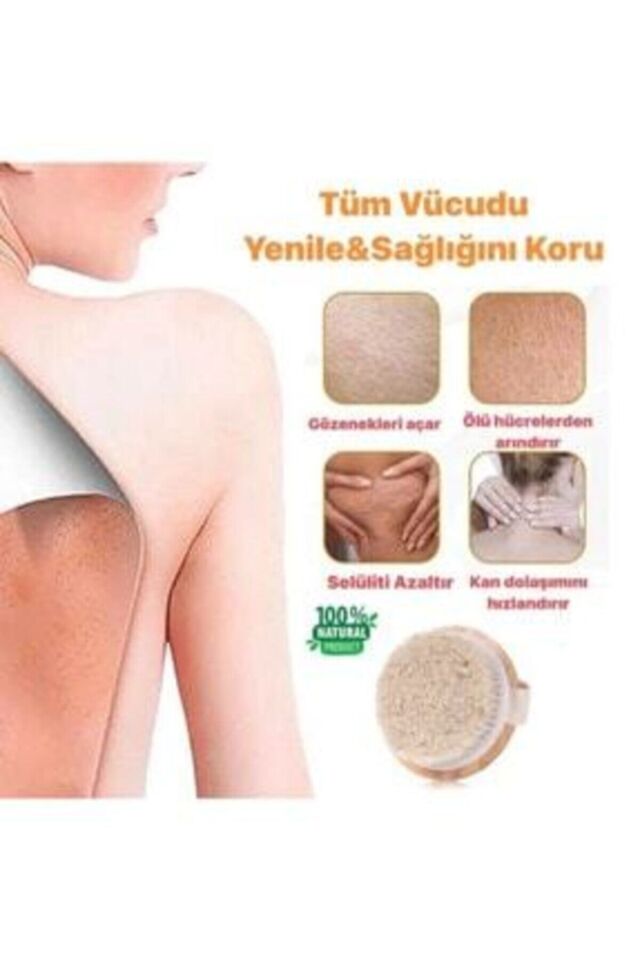 %100 Doğal At Kılı Selülit Fırçası Horse-round
