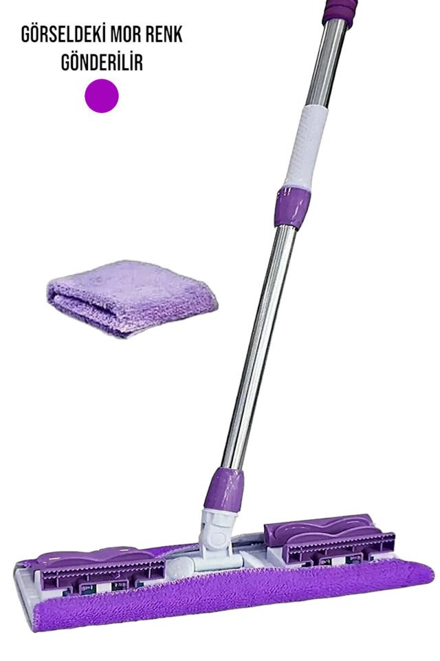 Mop Fayans Cam Duvar Yüzey Temizlik Mikrofiber Mandallı Mop Xxl Islak Mendil Uyumlu MOR - Tek Ebat