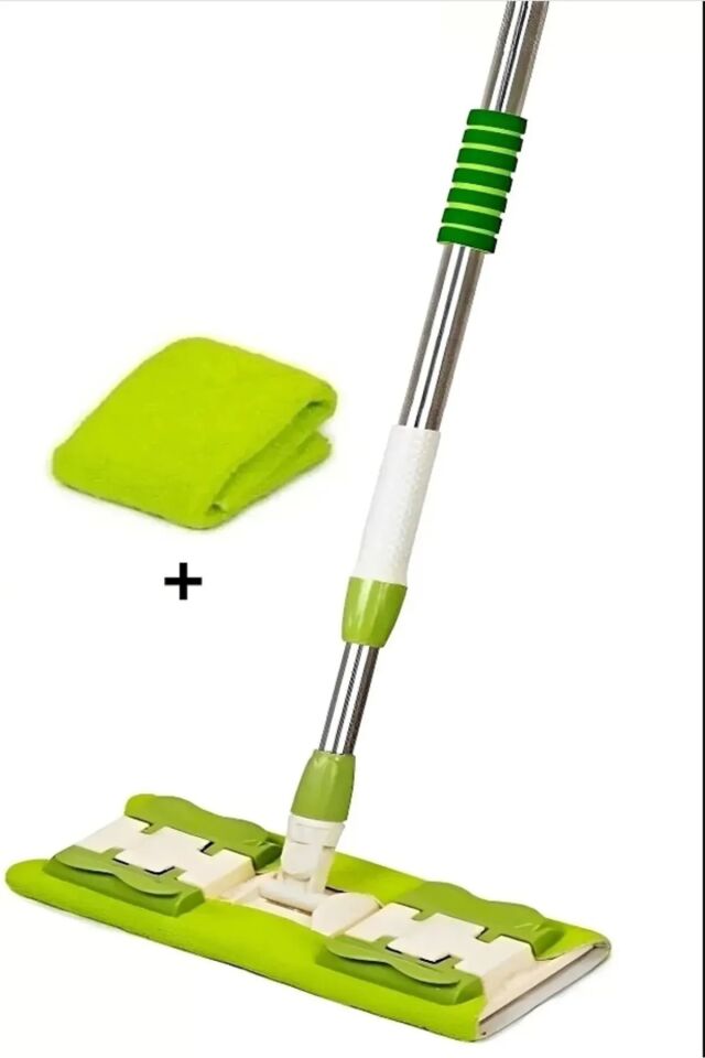 Mop Fayans Cam Duvar Yüzey Temizlik Mikrofiber Mandallı Mop Xxl Islak Mendil Uyumlu MOR - Tek Ebat