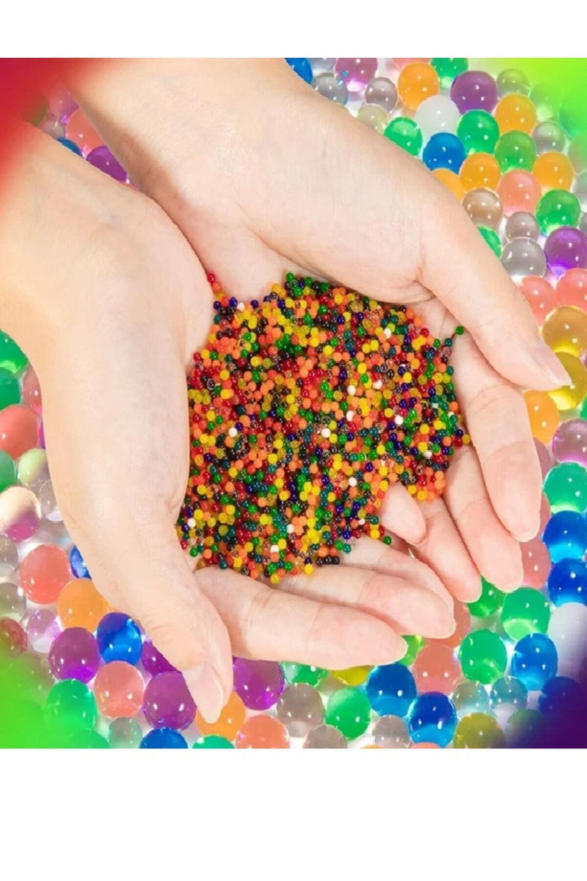 Suda Büyüyen Su Boncuğu Water Beads 7 Renk Eğlenceli Oyuncak-1adet