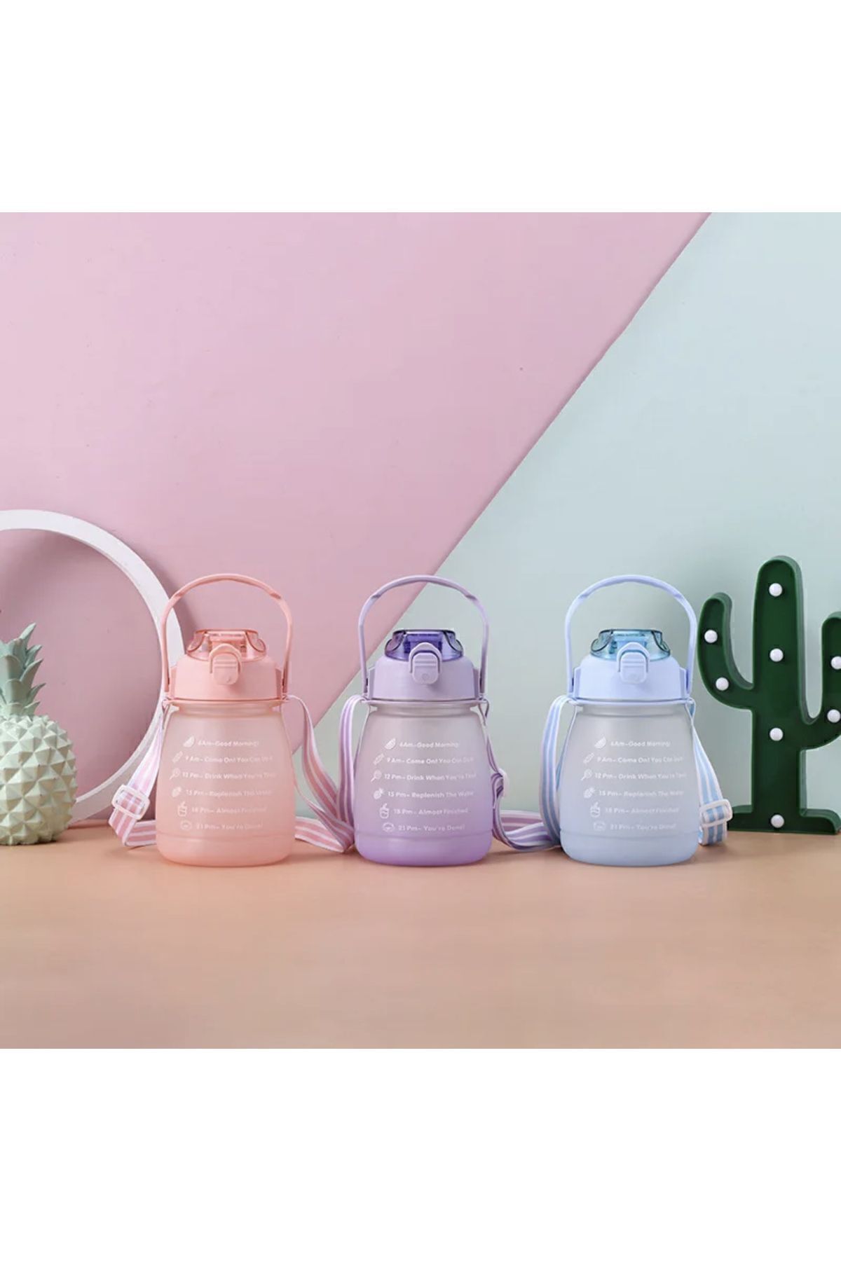 1300 ml Motivasyonel Matara Matarası Suluk Su Matarası