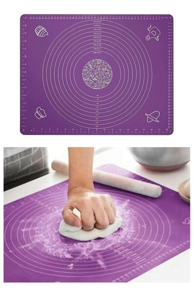 Büyük Silikon Hamur Açma Matı - Silikon Hamur Matı koza gift