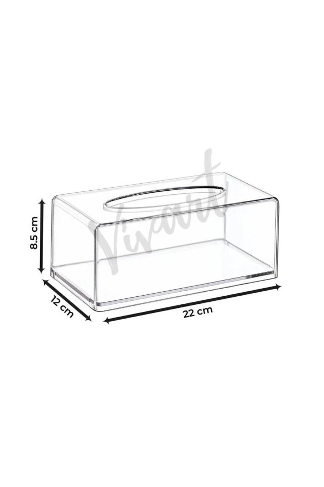 Üstü Desenli Clear Peçete Organizeri Z Peçetelik Şeffaf - Tek Ebat - 22 x 12