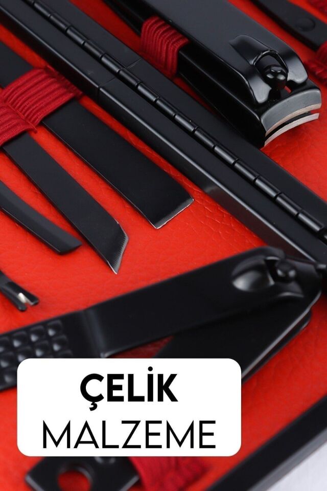 Profesyonel Manikür Pedikür Seti - Çantalı 17 Parça