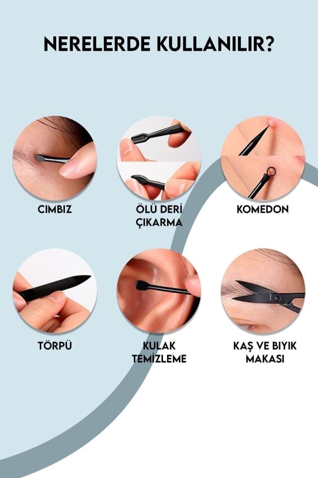 Profesyonel Manikür Pedikür Seti - Çantalı 17 Parça
