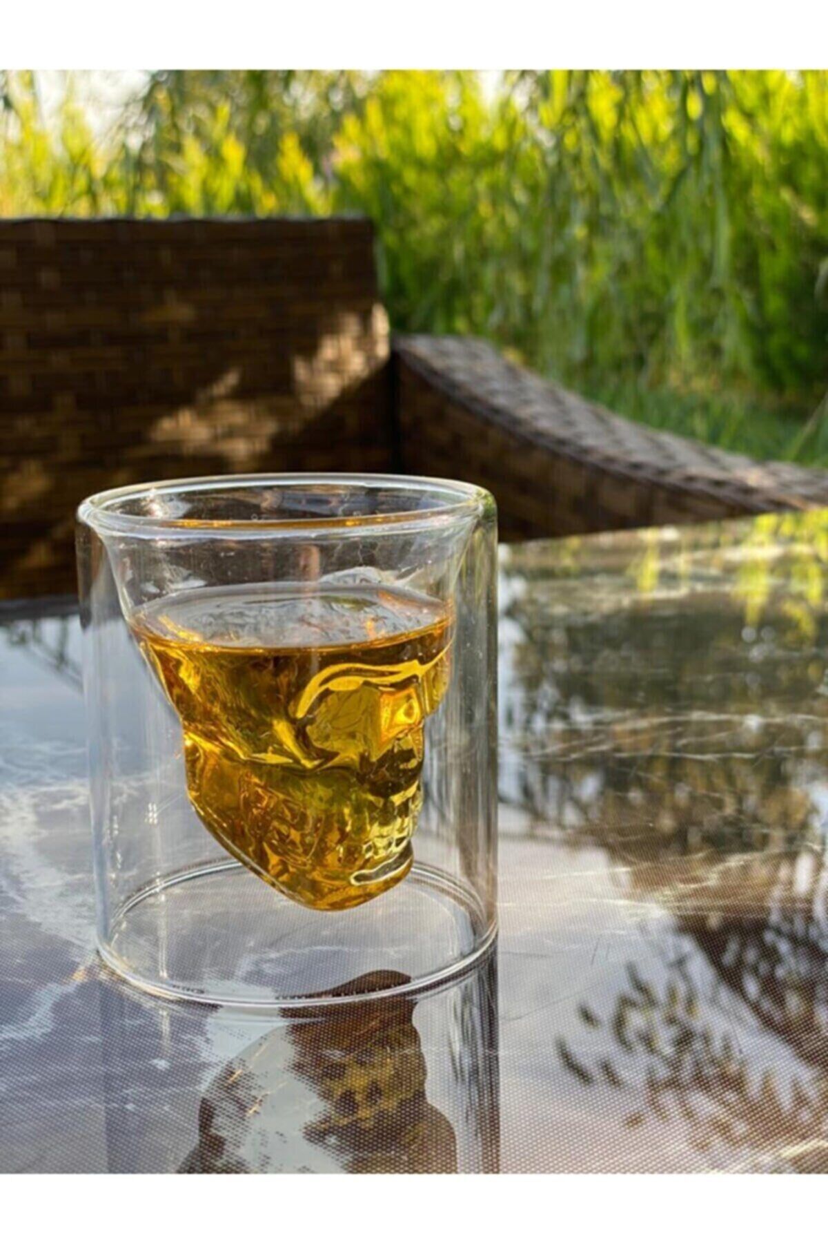 Kuru Kafa Tasarımlı Çift Cidarlı Isıya Dayanıklı Borosilikat Kahve Meşrubat Bardak 150 ml No Color - Tek Ebat