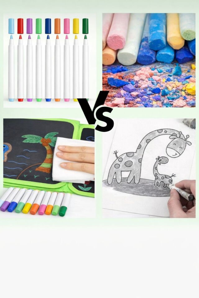 Silinebilir Doodle Çizim Defteri / 6 Adet Kalem ve 2 Adet Silme Bezi HEDİYE