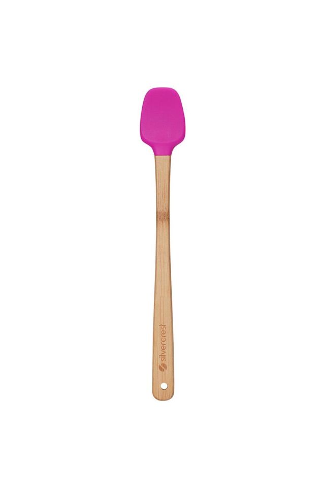 Spt-02 5 Li Renkli 26cm Uzun Silikon Bambu Spatula Seti